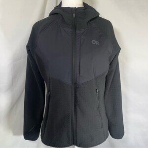 Outdoor Research Women's Vigor Fleece Hoodie Full-Zip Jacket Black Size Small